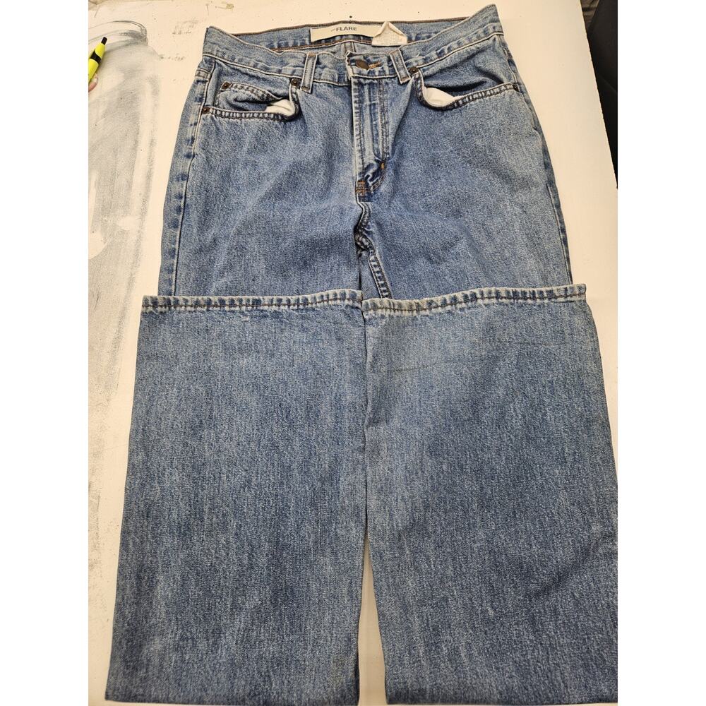 Vintage Gap Flare 4r 100% Cotton Blue Jeans Made In Canada